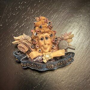 Vintage She's a Beautician Not a Magician TBC 1997 Brooch Pin